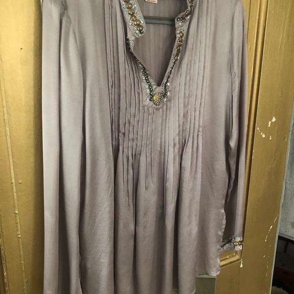 Silk Tunic taupe Sundance - Picture 6 of 10